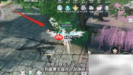 天谕手游3.9赏樱拼图位置