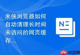米侠浏览器如何自动清理长时间未访问的网页缓存？